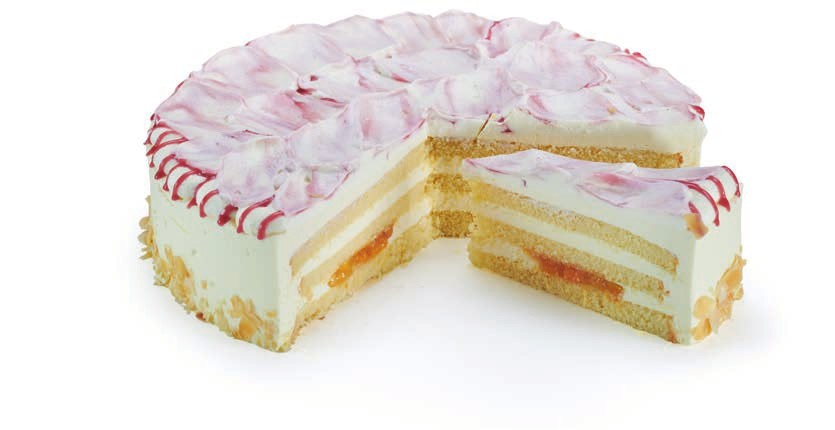 Perzik-Melba-roomgâteau