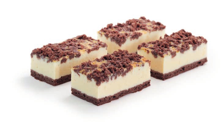 Cheesecakepunt met chocoladekruimels